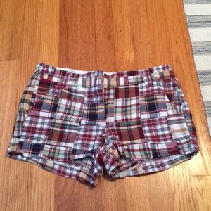 J. Crew City Fit plaid shorts